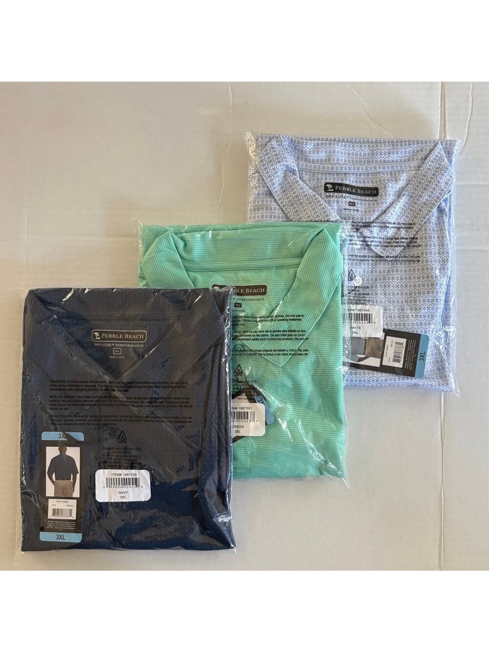 3 Pebble Beach Men’s Performance Polos
